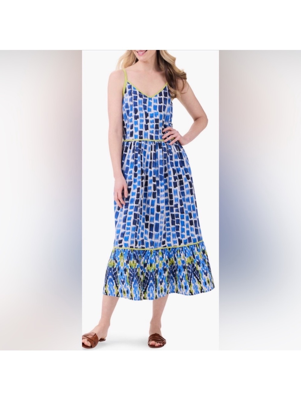 NIC+ZOE Brushstroke Blues sundress